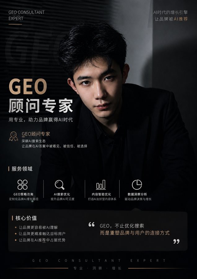 GEO 优化顾问刘佳晨的个人形象与服务介绍